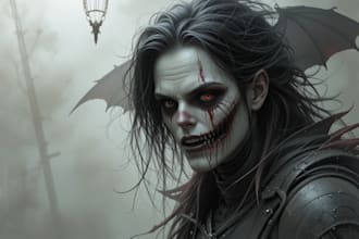 draw a famous fantasy horror character design