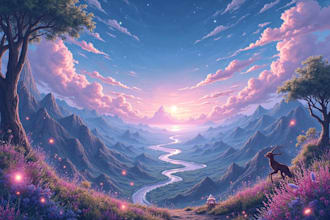 create an background anime any in style