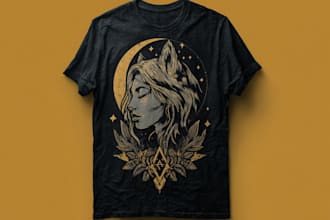 make vintage retro tshirt design for you