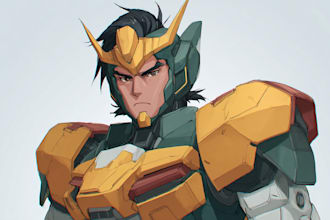 draw mecha robot,armor,gundam in anime or realism style