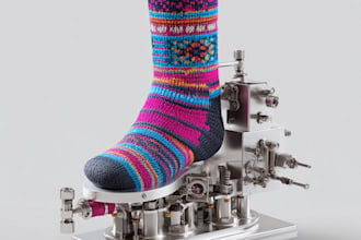 create sock knitting machine design or redraw it in bmp