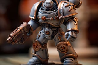 paint your miniature warhammer 40k with base aos gaming minis 3d print and paint