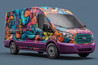 do van wrap, car wrap, vehicle wrap, car wrap design