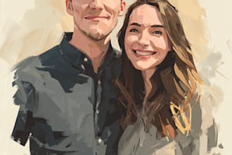 cartoonize your couple portrait