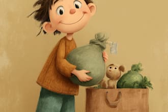 draw children book story illustration