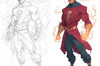 make an superhero comic cartoon character into style