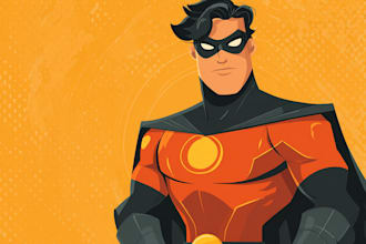 create superhero cartoon character for you