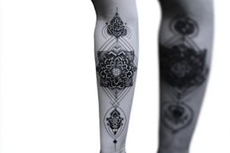 custom artistic minimalist, detailed floral or geometric tattoo designs
