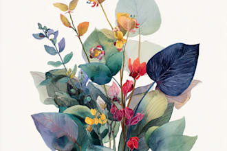 make a botanical watercolor illustration