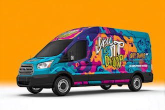 make creative vehicle wrap design for your car, truck, van