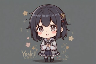 draw cute chibi art for you
