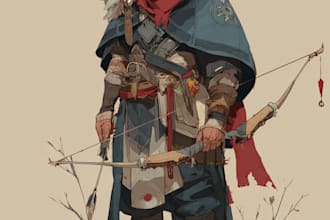 create illustration character design, concept or draw fanart