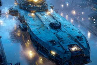design spaceship or vehicle concept art