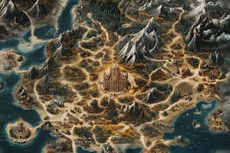 create vector or isometric map isometric map for  you