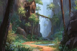 esign 2d game concept art background and environment