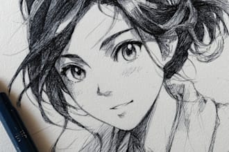 draw avatar icon, portrait of your  anime character