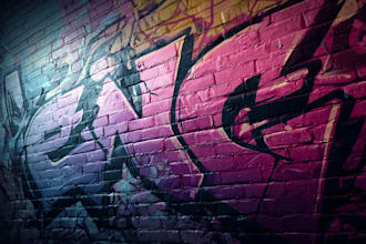 design awesome graffiti pop art font logo