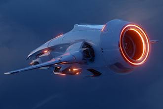 making a sci fi spaceship art