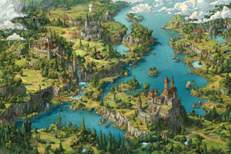 do fantasy map illustration for dnd