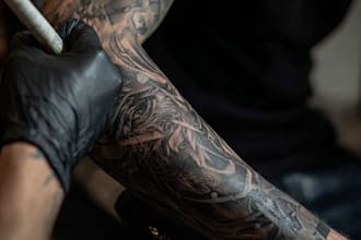 create a tattoo design of tattoo sleeve