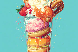 design food pop art of your food pop art