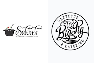 do creative logo for restaurant catering or food brand