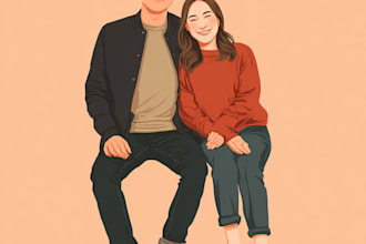 create faceless couple illustration couples portrait