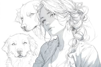 sketch any person, character or animal