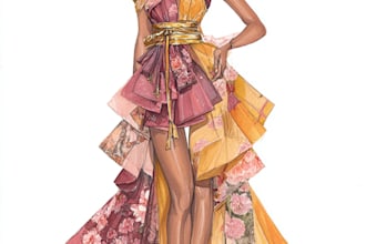 create professional fashion illustrations and sketches