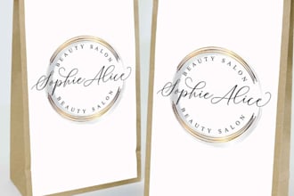 create or redesign luxury metallic  gold foil logo design