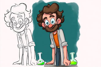 design a 2d cartoon character