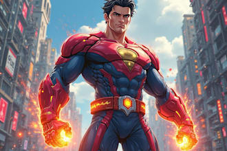 draw cartoon, anime, super hero portrait or concept art