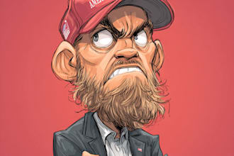 create a political or satirical cartoon