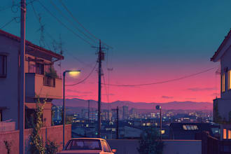 draw cute cartoon or lofi anime illustrations, background