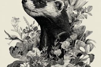 draw animal and botanical illustrations