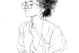 draw minimalist line art illustration sketch