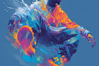 create a fluid and energetic vector illustration