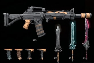 create custom weapon concept designs for your project