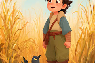 create children book illustration with my unique style