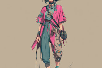 do anime illustration, anime character concept art, and pfp