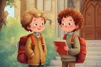 draw a cool children story book illustration