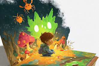 do kids story book illustration and children ebook cover
