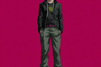 create full body danganronpa sprite art for fan games