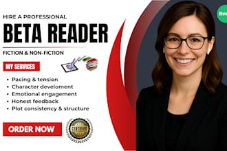 beta read copy editing novel book fiction and nonfiction developmental editor