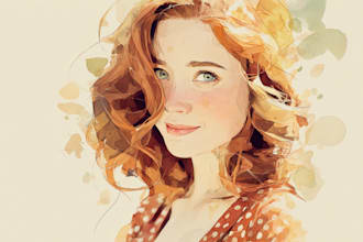 create watercolor and digital illustrations