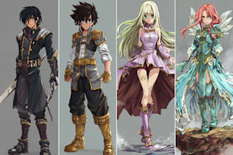 illustrate your roleplaying character in anime art style
