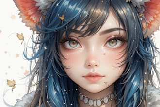 make a digital watercolor  character art or furry for you