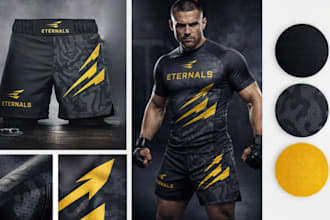 design custom MMA  shorts for your fightwear brand