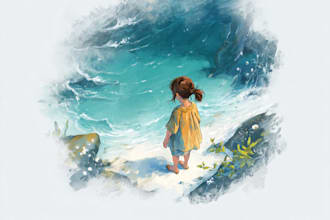 draw book illustration in watercolor
