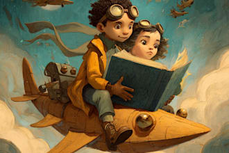 draw children book cover illustration and illustrations